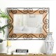 Glitzhome 31"H Traditional Rectangle Wooden And Metal Scroll Wall Mirror