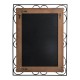 Glitzhome 31"H Traditional Rectangle Wooden And Metal Scroll Wall Mirror