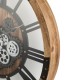 Glitzhome 26.77"D Industrial Wooden/Metal Round Gear Wall Clock with Tempered Glass