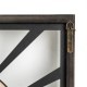 Glitzhome 27.17"H Industrial Wooden/Metal Square Gear Wall Clock with Tempered Glass