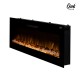 Oak PLUS 50"L Wall Mounted or Recessed Electric Fireplace With 9 Color Flames, Faux Log & Crystal Decorated