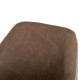 Glitzhome Dark Brown Mixing Leatherette/Gray Fabric Bar Stool with Back, Set of 2