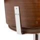 Glitzhome Mid-century Modern Leather Yellowish-brown Adjustable Height Swivel Bar Stool