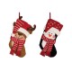 Glitzhome 3D Hooked Stocking, Penguin & Reindeer, Set of 2