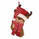 Glitzhome 3D Hooked Stocking, Penguin & Reindeer, Set of 2