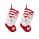 Glitzhome 2PK Hooked Stocking, 3D Santa