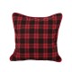 Glitzhome 2PK Farmhouse Red & Black Plaid Pillow Cover