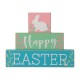 Glitzhome 9.5"L Wooden Easter Block Table Decor