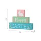 Glitzhome 9.5"L Wooden Easter Block Table Decor