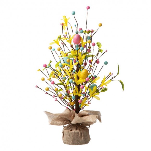 Glitzhome 18"H Easter Egg Table Tree Décor