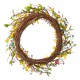 Glitzhome 22"D Easter Wreath With Multicolor Easter Eggs