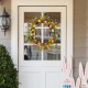 Glitzhome 22"D Easter Wreath With Multicolor Easter Eggs