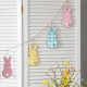 Glitzhome 72"L Easter Metal Bunny Garland