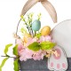 Glitzhome 18"H Easter Wooden Bunny Eggs Wall Décor