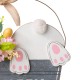 Glitzhome 18"H Easter Wooden Bunny Eggs Wall Décor