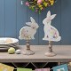 Glitzhome Easter Wooden Bunny Table Décor, Set of 2