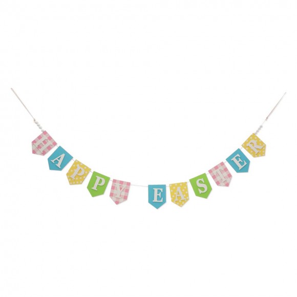 Glitzhome 78"L Wooden "Happy Easter" Garland