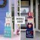 Glitzhome 24"H Wooden Double Sided Easter And July Fourth Decor