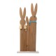 Glitzhome 30"H Easter Wooden Bunny Family Standing Decor