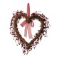Glitzhome 17"H Valentine's Berry Heart Wreath