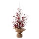 Glitzhome 18"H Valentine's Berry Heart Table Tree