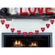 Glitzhome 72"L Valentine's Wooden/Metal Heart Garland