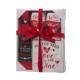 Glitzhome Valentine's Wooden Wine Bottle & Cup Gift Set Table Decor