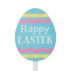 Glitzhome 15"H Wooden Easter Egg Yard Stake, Set of 3