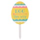 Glitzhome 15"H Wooden Easter Egg Yard Stake, Set of 3