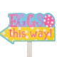 Glitzhome 14"H Easter Wooden Path Sign, Set of 3