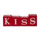Glitzhome 12"L Valentine's Wooden Love/XoXo/Huge/Kiss All Round Candle Holder Table Decor