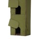 Glitzhome 18"H Green Distressed Solid Wood Window Shutters Birdhouse
