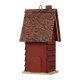 Glitzhome 12"H Red Distressed Solid Wood Cottage Birdhouse