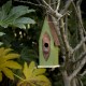 Glitzhome 13.25"H Green Distressed Solid Wood Birdhouse