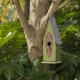 Glitzhome 13.25"H Green Distressed Solid Wood Birdhouse