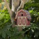 Glitzhome 10.25"H Rustic Solid Wood Barn Birdhouse