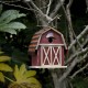 Glitzhome 10.25"H Rustic Solid Wood Barn Birdhouse