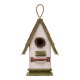 Glitzhome 10.75"H Wood Green Roof Garden Birdhouse