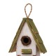 Glitzhome 10.75"H Wood Green Roof Garden Birdhouse