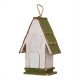 Glitzhome 10.75"H Wood Green Roof Garden Birdhouse