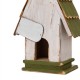 Glitzhome 10.75"H Wood Green Roof Garden Birdhouse