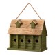 Glitzhome 14.25"L Oversized Distressed Solid Wood Cottage Birdhouse