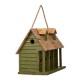 Glitzhome 14.25"L Oversized Distressed Solid Wood Cottage Birdhouse