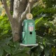 Glitzhome 13.75"H Wood Green Gas Pump Birdhouse