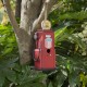 Glitzhome 13.75"H Wood Red Gas Pump Birdhouse