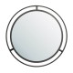Glitzhome 24.00"D Deluxe Black Metal Round Wall Mirror