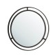 Glitzhome 24.00"D Deluxe Black Metal Round Wall Mirror