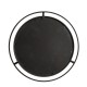 Glitzhome 24.00"D Deluxe Black Metal Round Wall Mirror