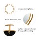 Glitzhome 28.00"D Oversized Glam Gold Metal Round Wall Mirror