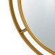 Glitzhome 28.00"D Oversized Glam Gold Metal Round Wall Mirror